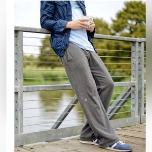 ROBIES Grey 100% Cotton High End Unwind Lounge Pant Waffle Print Athleisure L